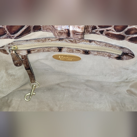 Brahmin Elegant Brown Crocodile-Embossed Women's Bag - Picture 6 of 6